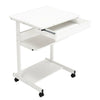 Small Rolling Computer Desk Study Writing Desk Home Office PC Table Laptop Stand
