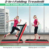 2 in 1 Folding Treadmill Electric Walking Running Machine Bluetooth LED Display