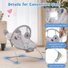 Portable Baby Bouncer Infant Rocker Seat with Detachable Toy Bar & Safety Belt