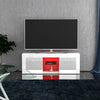 Eclipse LED TV Unit 2 Door Cabinet Stand Furniture MDF Matte Gloss White