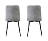 Set of 2 Faux Matte Suede Leather Dining Chairs home & restaurants Henri