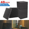 48Pcs Acoustic Panels Tiles Studio Sound Proofing Insulation Closed Cell Foam
