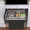 Kitchen Cupboard Base Larder Pull Out Basket Drawer Stainless Steel Storage Unit