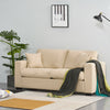 2, 3 Seater Linen Fabric Sofa Couch Settee Armchair with 2 Pillows Living Room
