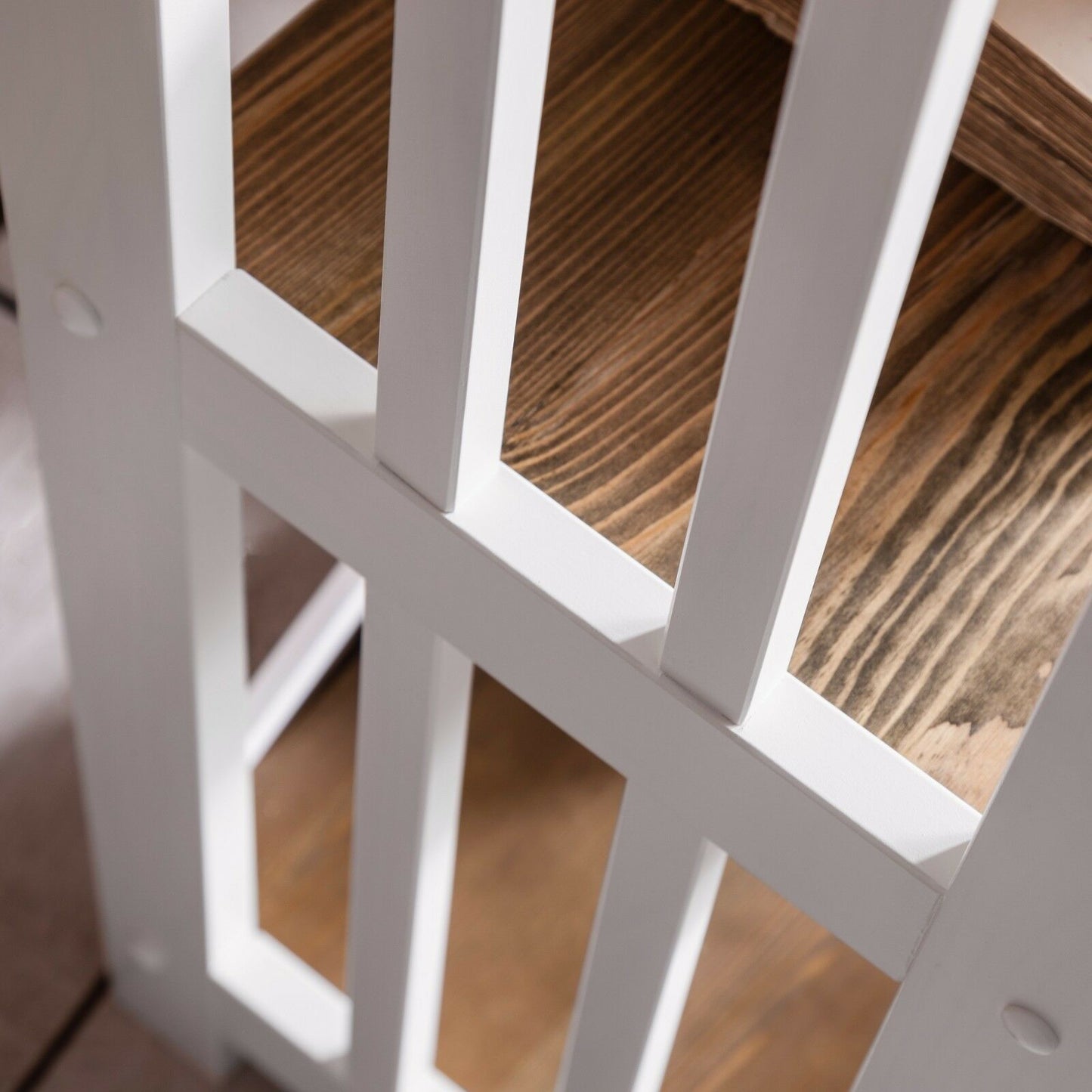Bookshelf Display Unit Bookshelves in White & Dark Pine Canterbury