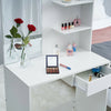 Modern Dressing Table Jewelry Makeup Desk w/ Mirror Drawer Bedroom White UK