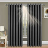 Thick Thermal Blackout Ready Made Eyelet Ring Top Pair Curtains Panel +Tie Backs