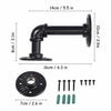 2/4Pcs Pipe Shelf Brackets Industrial Iron Rustic Wall Floating Shelves Supports