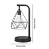 Retro Black Geometric Wire Industrial LED Light Bulb Bed Side Battery Table Lamp