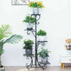 42" Tall 5Tier Metal Shelves Plant Stand Garden Patio Flower Storage Rack Holder
