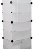 Large 8-Cube DIY Shoes Rack Portable Interlocking Plastic Cabinet Storage White