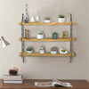3 Tier Wall-Mounted Shelf Wood Floating Display Rack Hanging Storage Shelves Dec