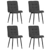 4x Ergonomic Dining Chairs Velvet Padded Seat Black Metal Legs Kitchen Furniture