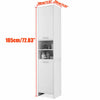 1.85m Tall Bathroom Cabinet High Grade Storage Furniture Unit Cupboard Shelf 73"