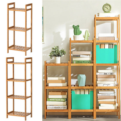 3/4/5 Tier Wooden Storage Shelf Shelving Unit Bookshelf Bookcase Display Stand