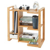 Desktop Organiser with Drawer Office Storage Rack Bamboo Display Book Shelf Desk