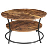 Round Coffee Table Cocktail Table With Shelf Tea Table Home