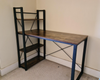 Industrial Computer Desk Shelf Storage Vintage Writing Office Workstation Table
