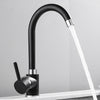 Modern Kitchen Taps Single Lever Tap Mixer Basin Mono Black Swivel Spout Faucet