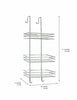 3 Tier Chrome Shower Caddy Bathroom Hanging Storage Rack Shelf Stainless Steel