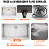 30" Top Mount Farmhouse Kitchen Sink Single Bowl Basin 304 Stainless Steel
