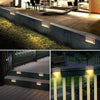 4 PACK LED Solar Powered Light Outdoor Garden Security Wall Fence Gutter Lights