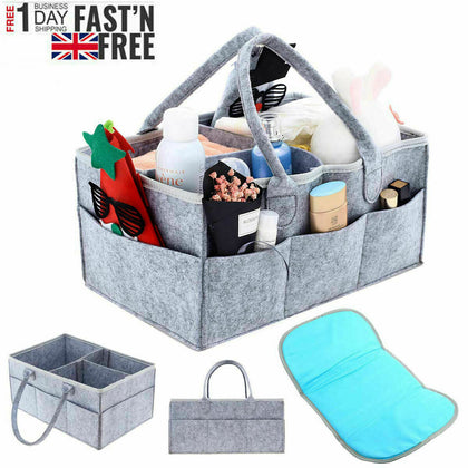 Baby Diaper Organizer Caddy Changing Nappy Kids Storage Carrier Bag Large Pocket