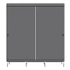 Grey Stylish Canvas Material Wardrobe Storage Large Fabric Portable Cupboard New