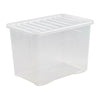 Wham Plastic Storage Shelf Box Stackable Containers Clear With Secure Clip Lid