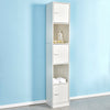 Bathroom Cabinet w/ Doors&Shelves Cupboard Storage Unit 3 Styles Furniture White