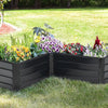 L-shape Galvanized Metal Raised Bed Garden Corner Outdoor Vegetable Grow Planter