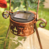 Garden Lantern with Solar Powered Fairy Lights Tabletop Hanging Copper 32cm