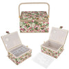 Home Fabric Craft Home Sewing Accessories Basket Box With Handle Floral Print