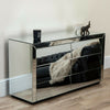 Angled Mirrored Chest of Drawers 6 3 Bedside Table Storage Bedroom Furniture