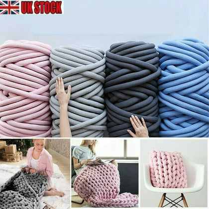 Bulky Arm Crocheting Knitting Wool Chunky Wool Yarn Super Soft Roving DIY 520g