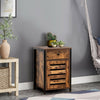 Industrial Storage Cabinet Sofa Side Table End Table Bedroom Nightstand W/Drawer