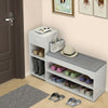 Modern Shoe Bench Stool Fashion Sofa Bench Change Shoe Storage Shoe Rack W/Drawe