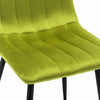 2/4 Velvet Dining Chairs Padded Seat Metal Legs Lounge Kitchen Chair Restaurant