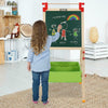 Children Two Sided Easel BlackBoard Magnetic WhiteBoard with Storage Tray & Kits