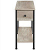 Side Table 2-Tier End Table w/ Drawer Open Shelf Wood Nightstand Stable & Sturdy