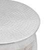Hammered Aluminium Stool/Side Table Silver