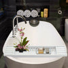 New Bamboo Wooden Bath Tub Rack Bathroom Shelf Tidy Tray Storage Caddy UK