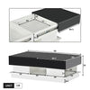 Modern Coffee Table with Storage Drawers High Gloss Side Sofa Table Living Room