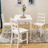Compact Solid Wood Dining Table and 4 Chairs Set Home Kitchen Furniture 4 Colors