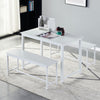 Modern 3Pcs Dining Bench Set Table+ 2 Stools Dining Room Kitchen for Small Space