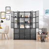 Mondeer 20 Cubes Plastic DIY Wardrobe Cupboard Organizer Clothes Closet Grey