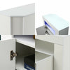 Corner TV Unit Stand Cabinet Media Storage Console Shelf Cupboard RGB LED Lights