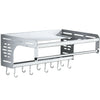 2 Tier Microwave Oven Shelf Wall Mounted Kitchen Storage Rack Stand Organizer