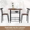 3Pcs Dining Table &Chairs Set for Kitchen Dining Room Breakfast Furniture Set HT