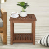Side Table Solid Wood Indoor Outdoor Garden Patio small Coffee Pool Tables Brown